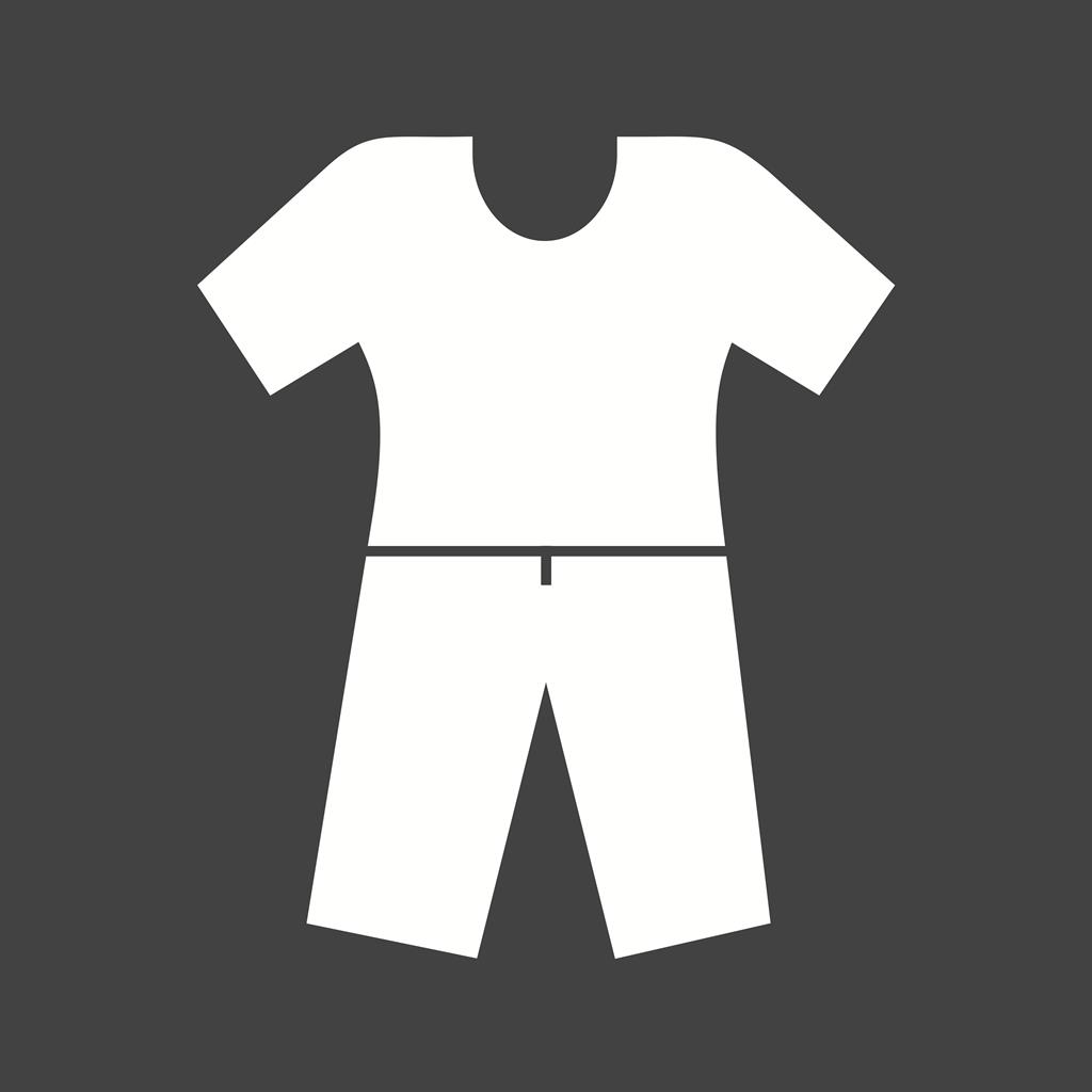 Pyjamas Suit Glyph Inverted Icon - IconBunny