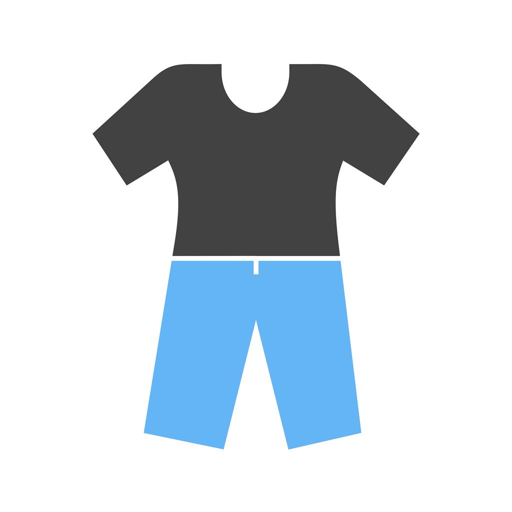 Pyjamas Suit Blue Black Icon - IconBunny