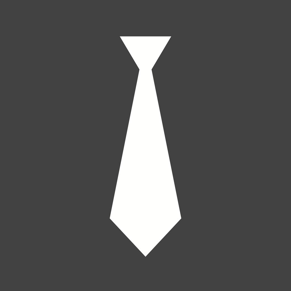 Tie Glyph Inverted Icon - IconBunny
