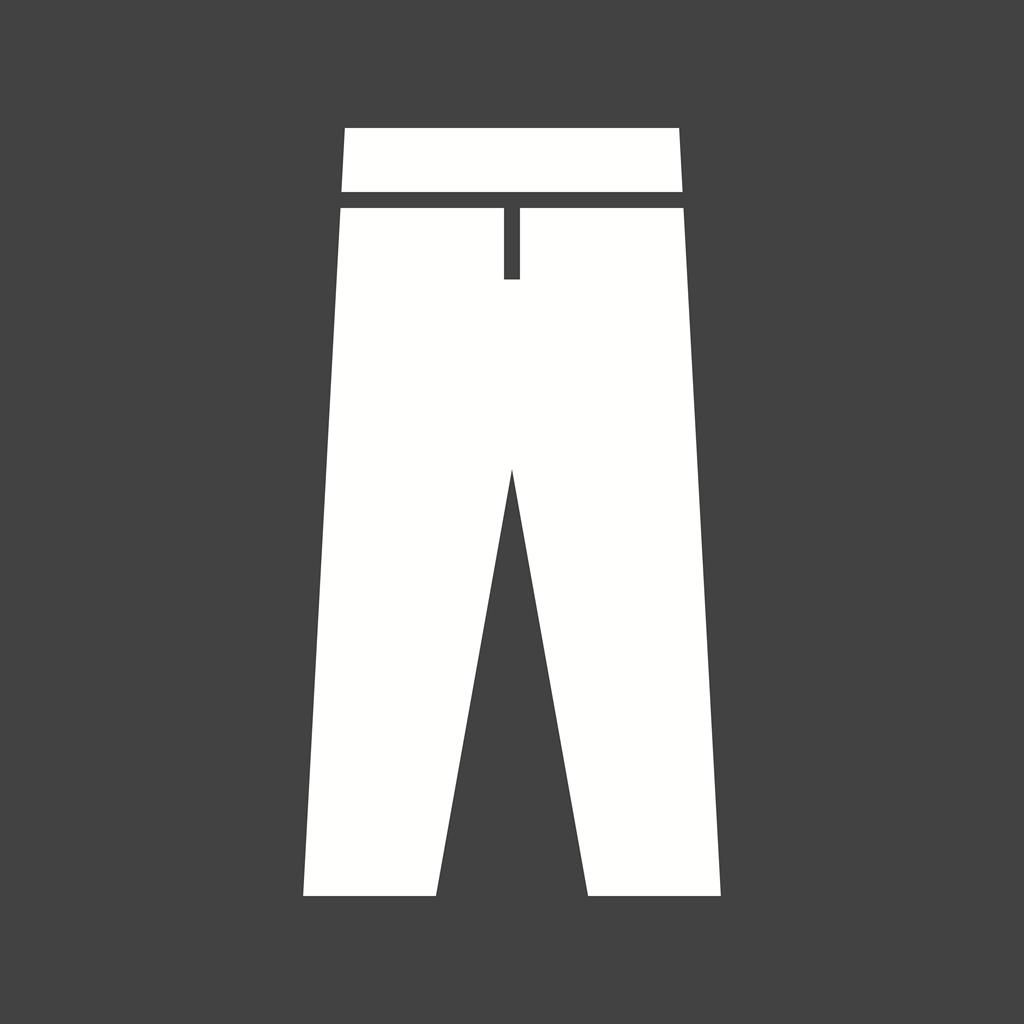 Trousers Glyph Inverted Icon - IconBunny