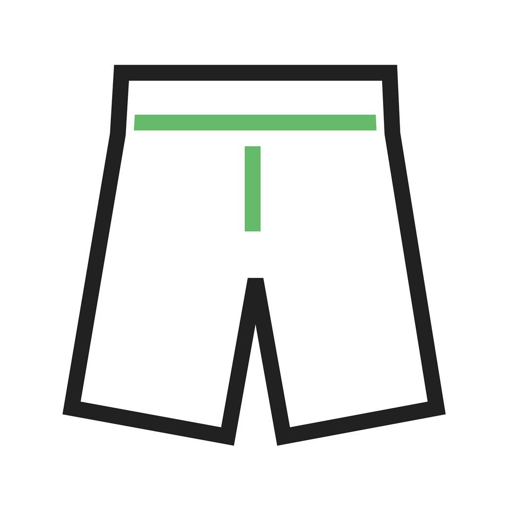Shorts Line Green Black Icon - IconBunny