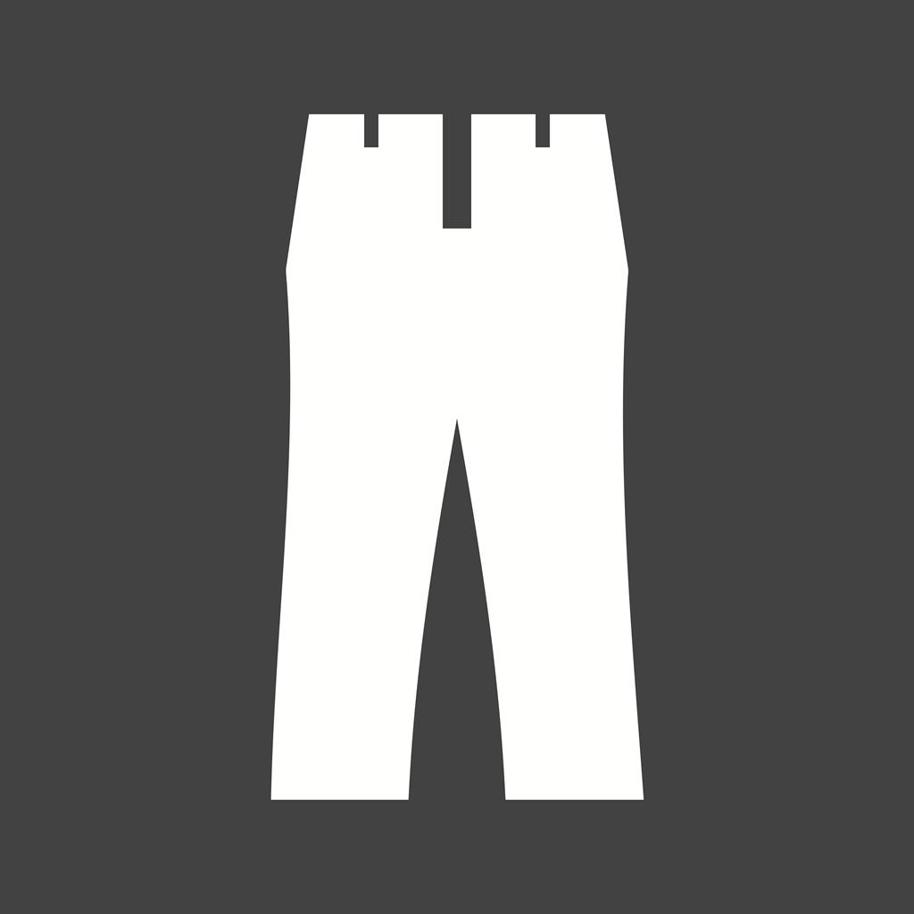 Pants Glyph Inverted Icon - IconBunny