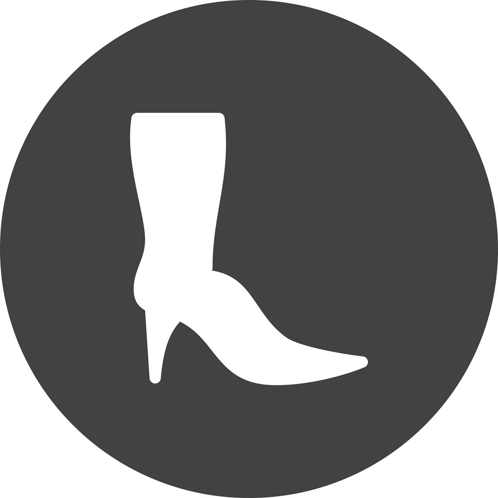 Long Boots Flat Round Icon - IconBunny
