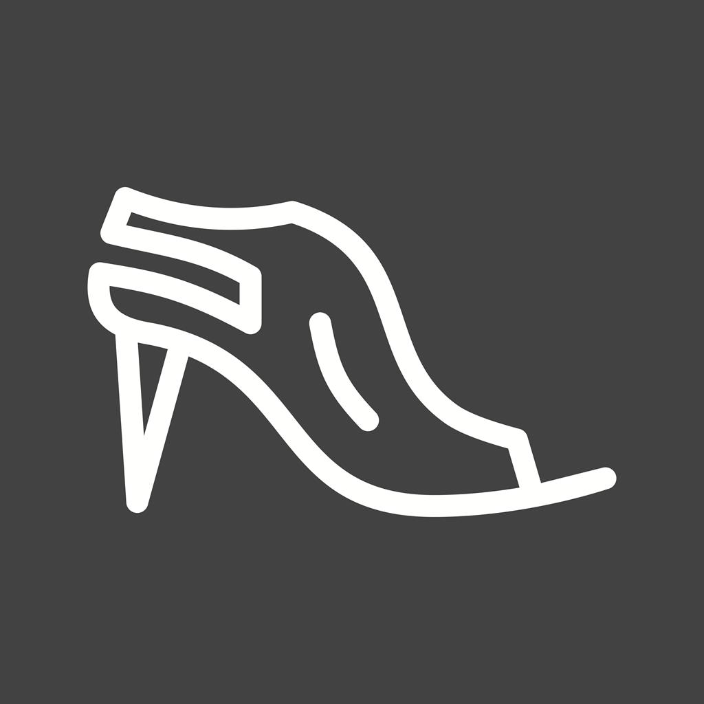 Stylish Sandals Line Inverted Icon - IconBunny