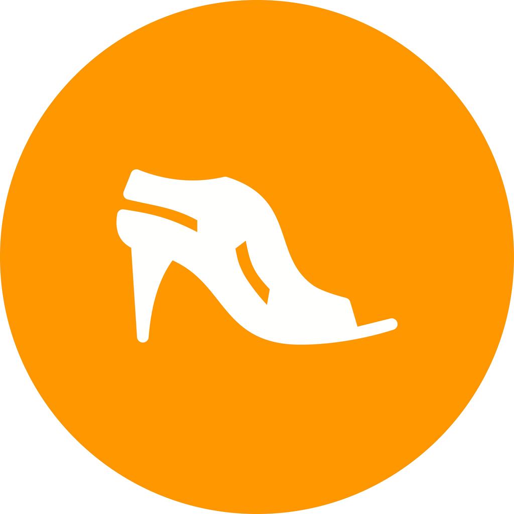 Stylish Sandals Flat Round Icon - IconBunny