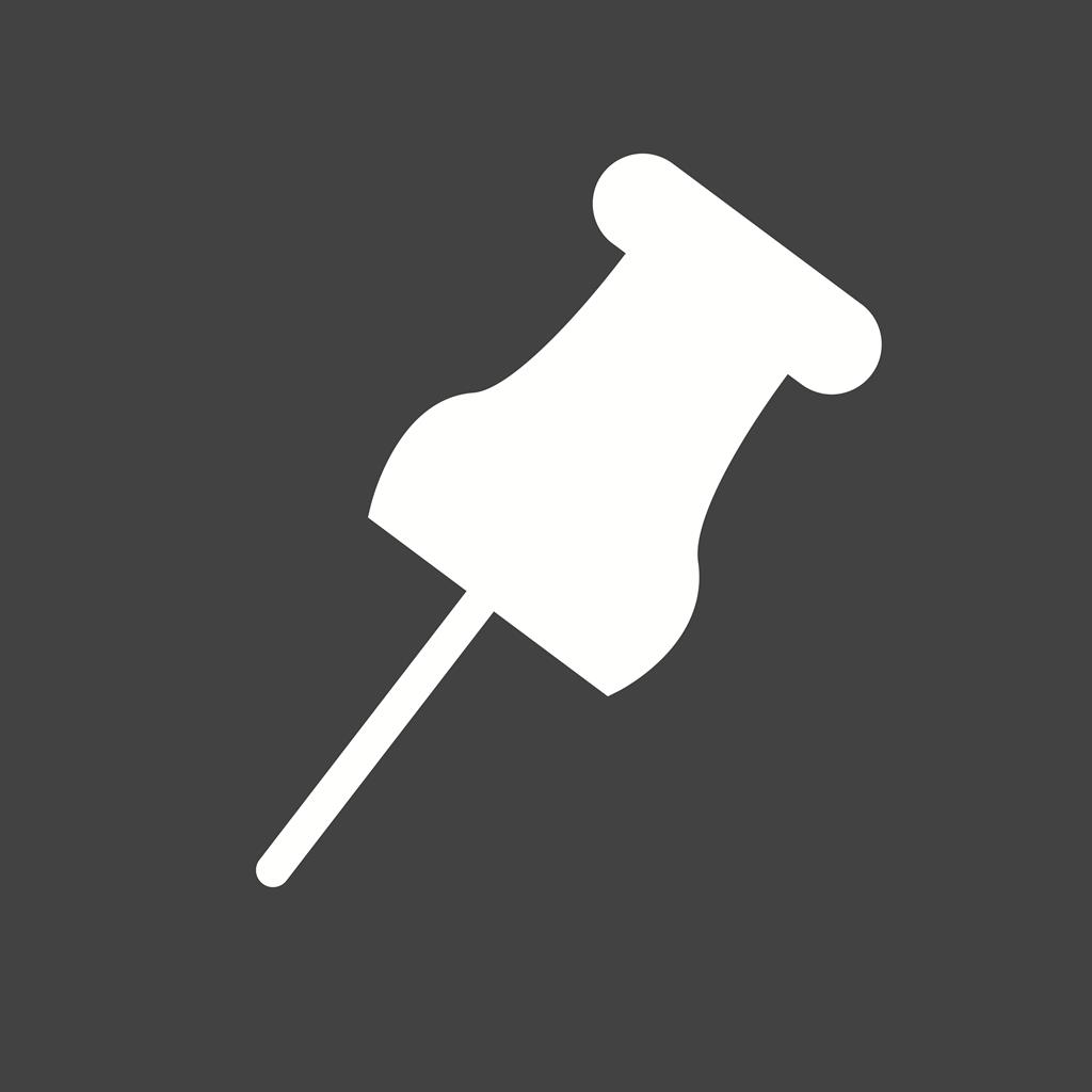 Pin Glyph Inverted Icon - IconBunny