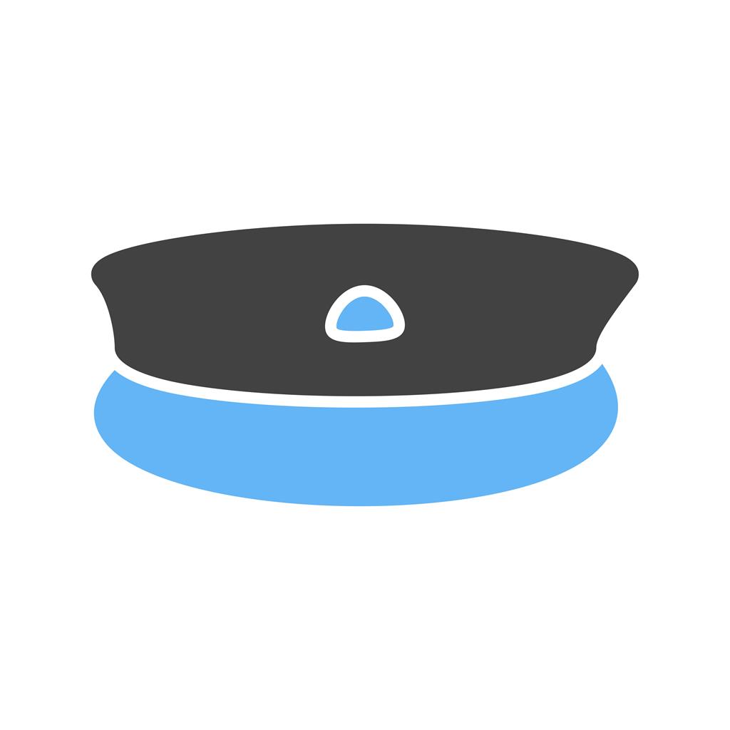 Hat I Blue Black Icon - IconBunny