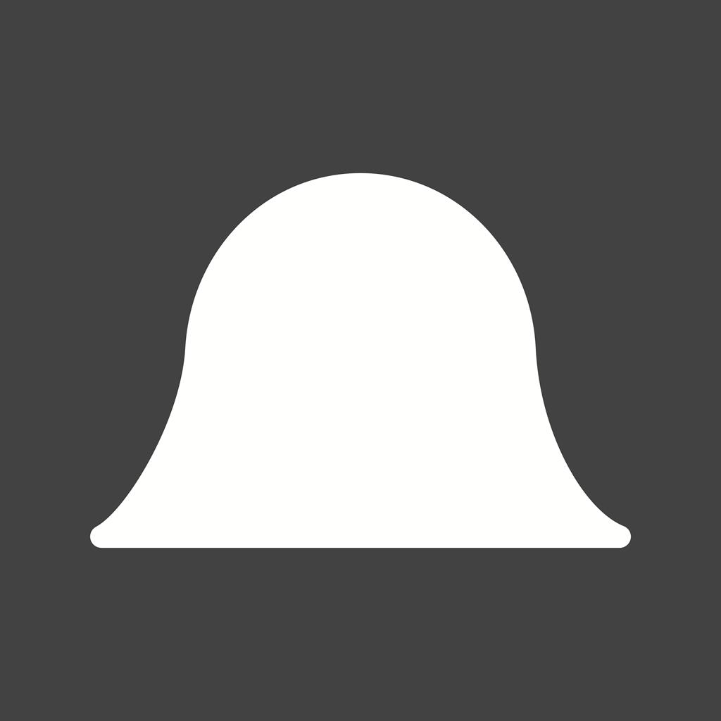 Hat II Glyph Inverted Icon - IconBunny