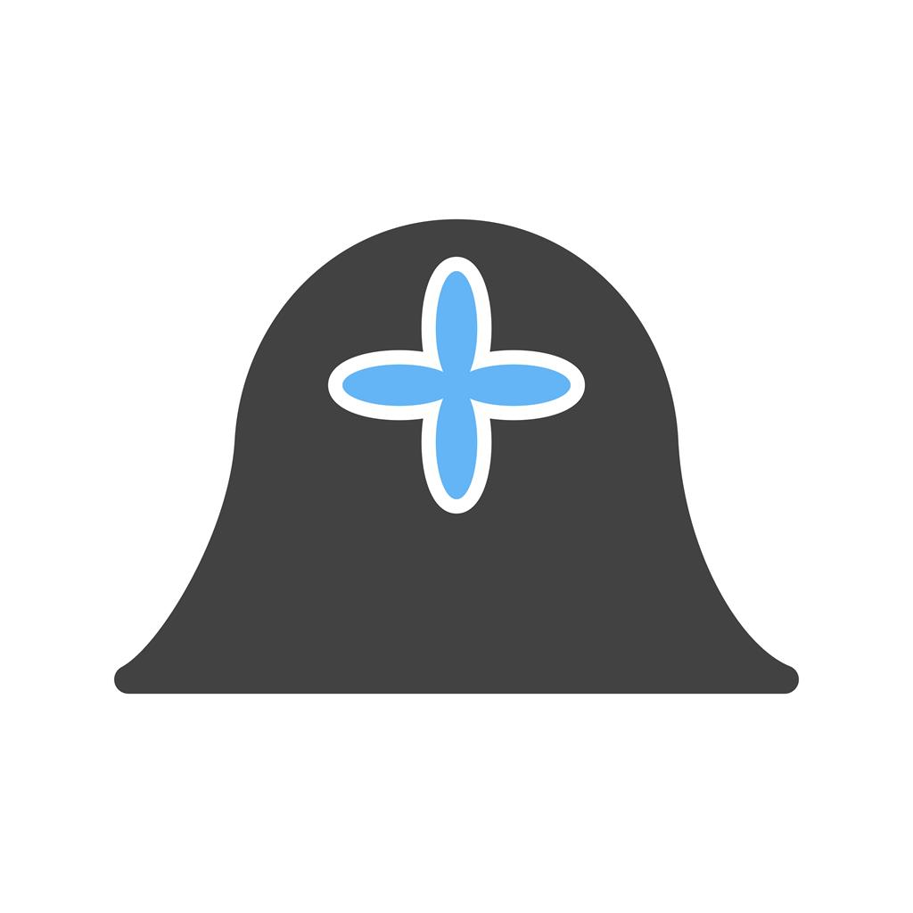 Hat II Blue Black Icon - IconBunny