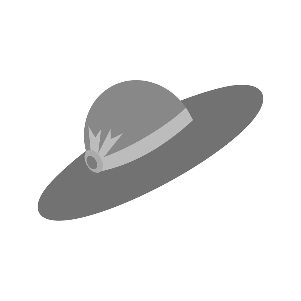 Hat III Greyscale Icon - IconBunny