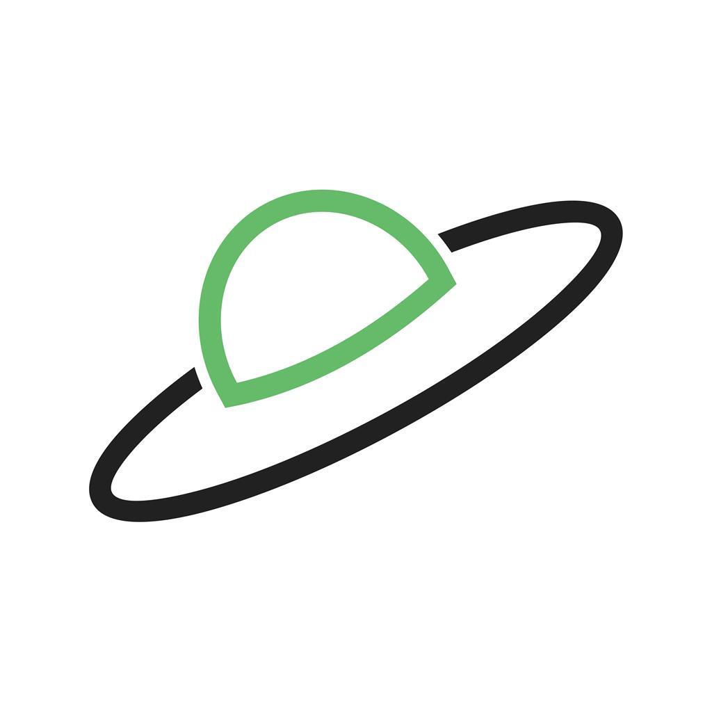 Hat III Line Green Black Icon - IconBunny