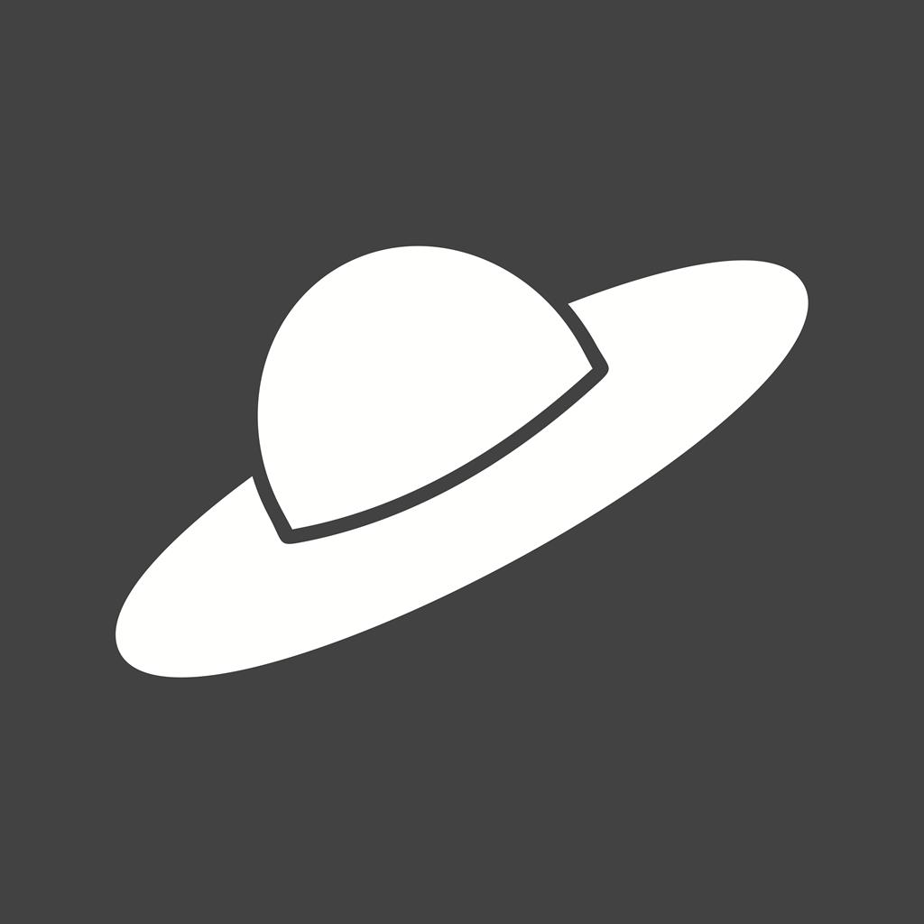 Hat III Glyph Inverted Icon - IconBunny