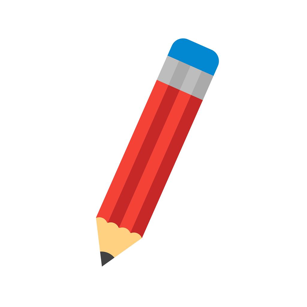 Pencil Flat Multicolor Icon - IconBunny