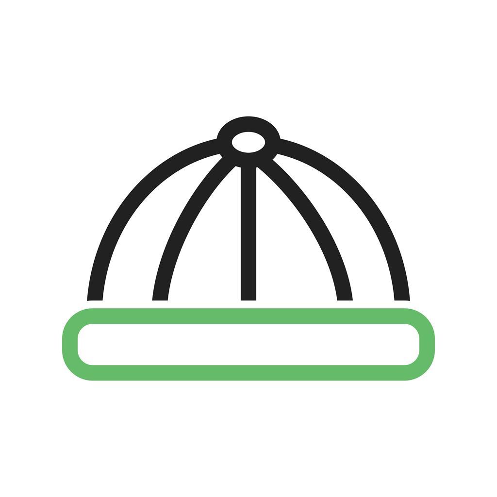 Hat IV Line Green Black Icon - IconBunny