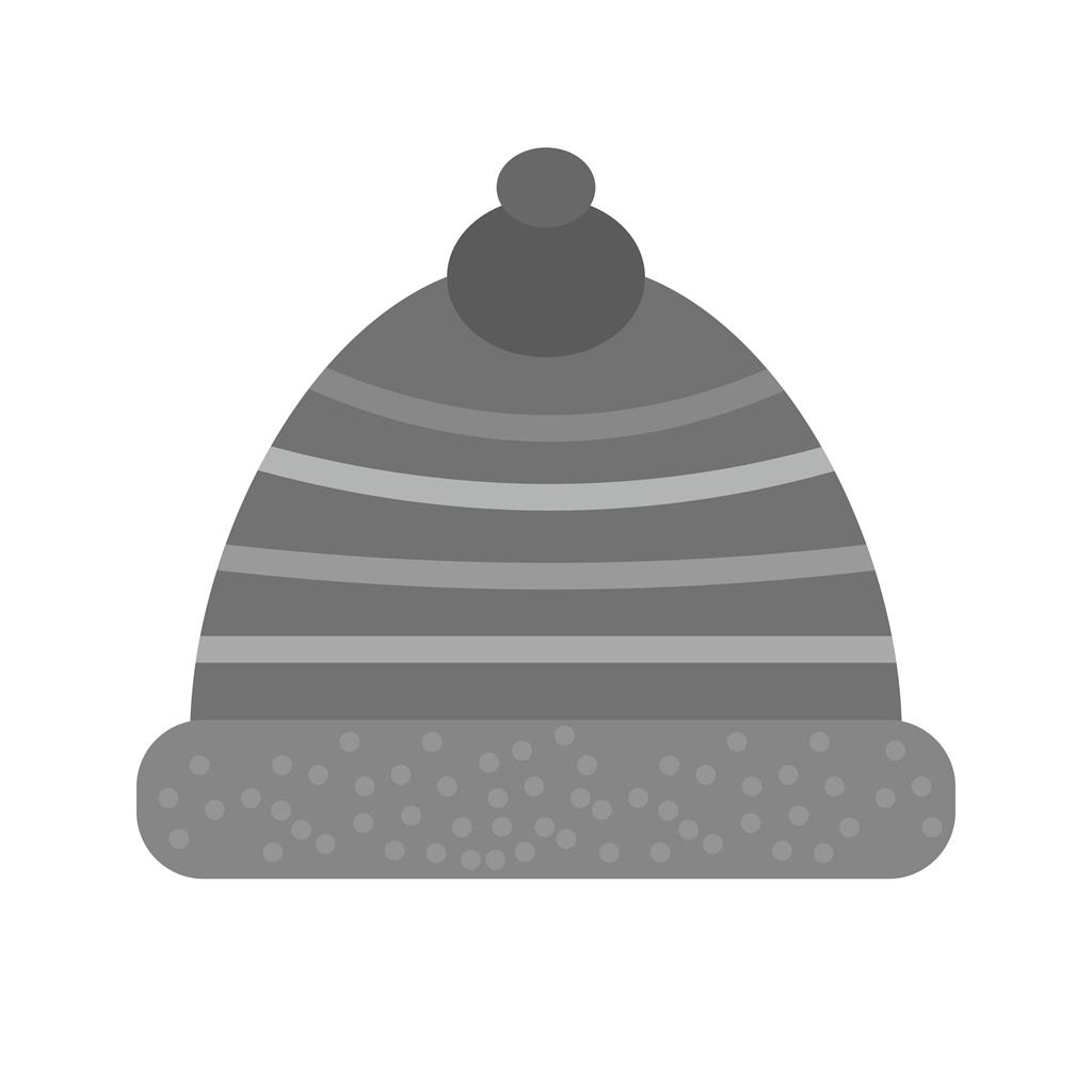 Christmas Cap Greyscale Icon - IconBunny