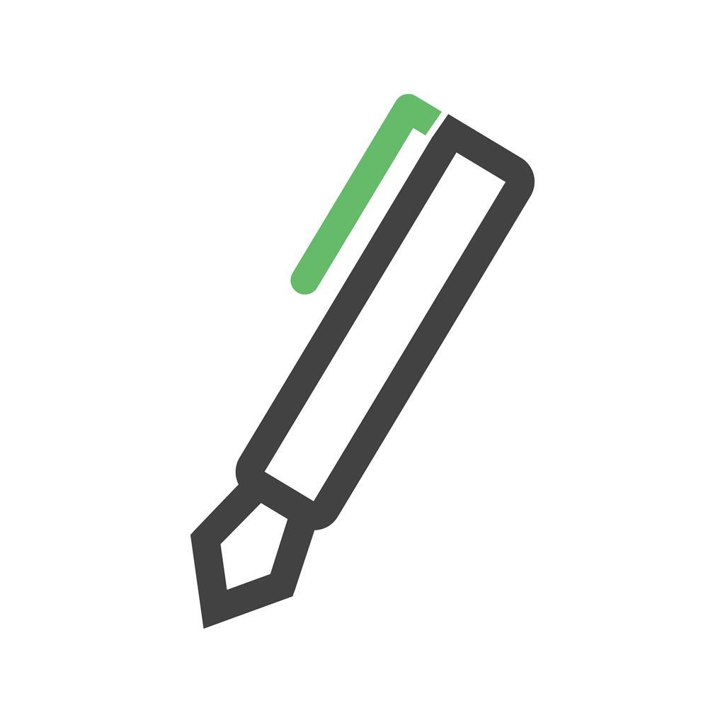 Pen Line Green Black Icon - IconBunny