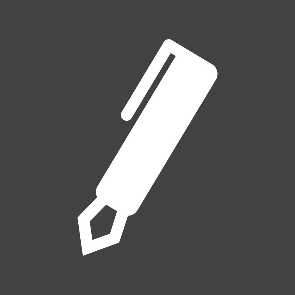 Pen Glyph Inverted Icon - IconBunny