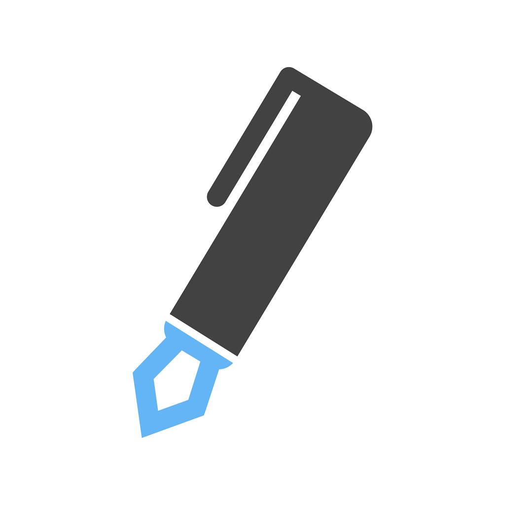 Pen Blue Black Icon - IconBunny