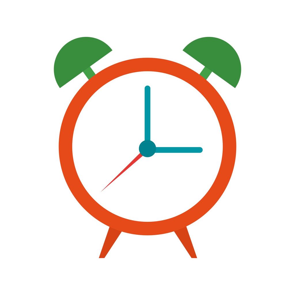 Alarm Clock Flat Multicolor Icon - IconBunny