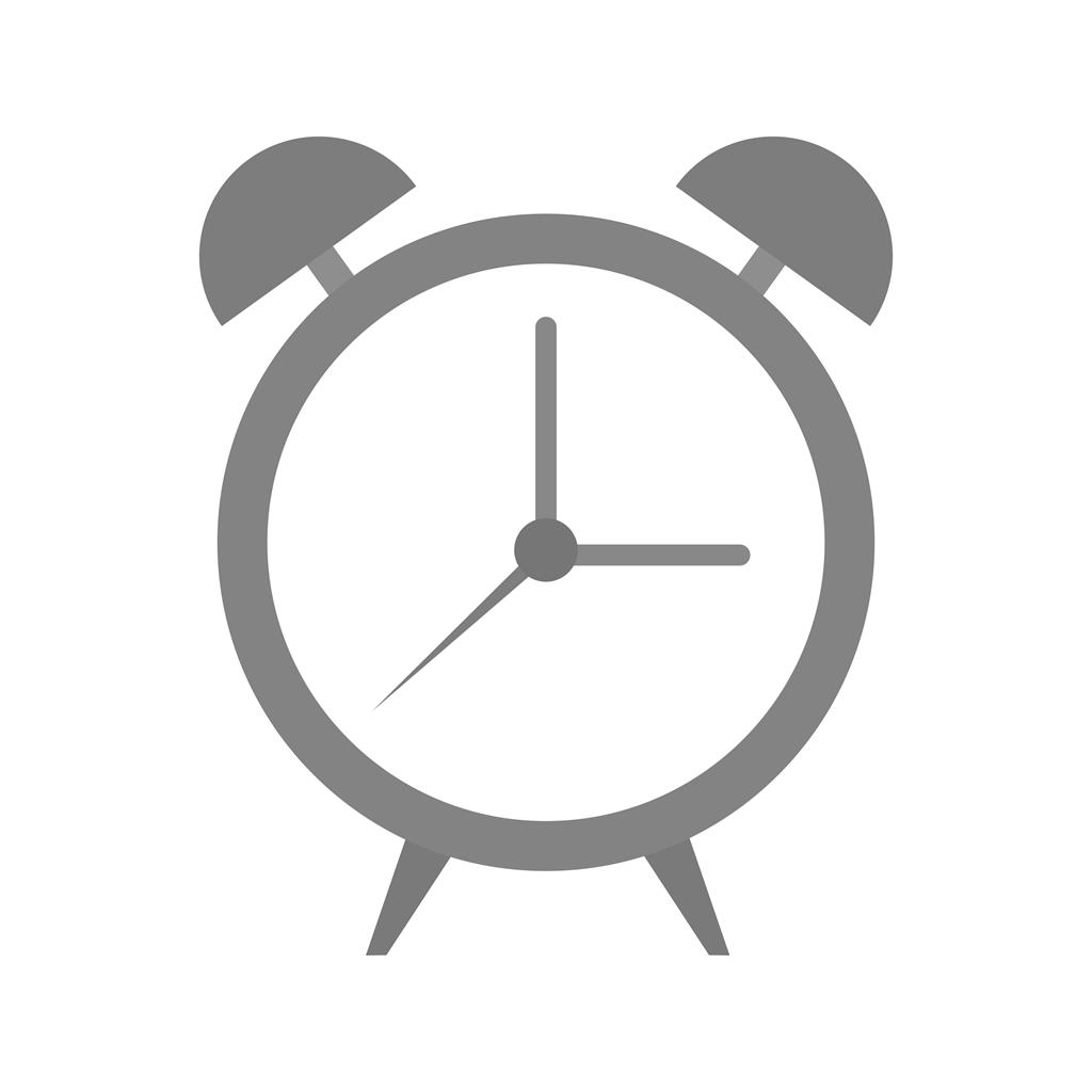 Alarm Clock Greyscale Icon - IconBunny