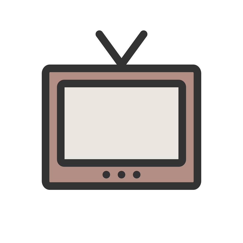 Television Line Filled Icon - IconBunny