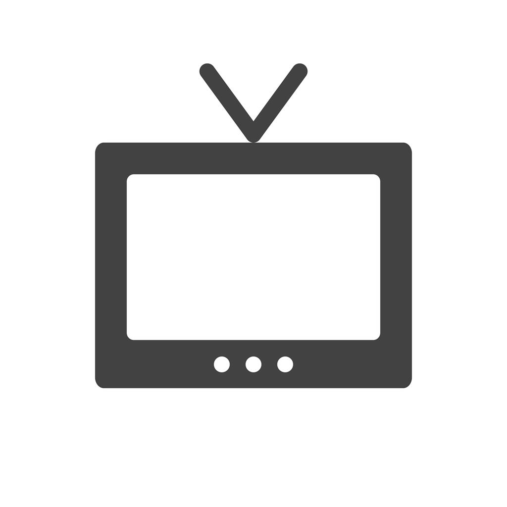 Television Glyph Icon - IconBunny