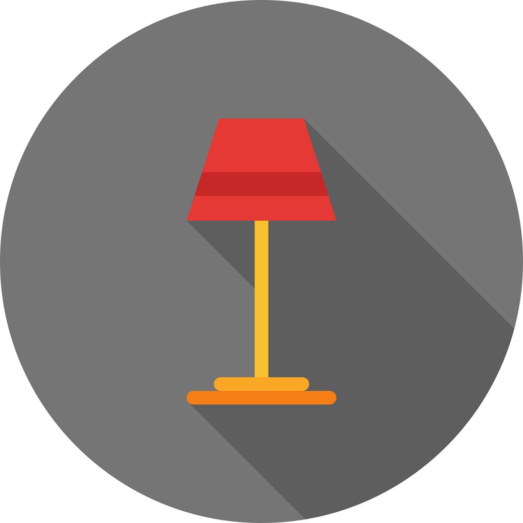 Lamp Flat Shadowed Icon - IconBunny