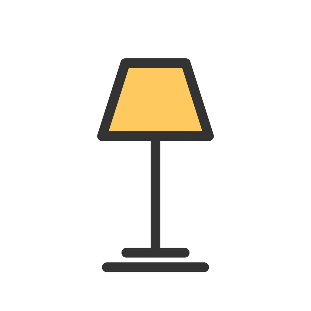 Lamp Line Filled Icon - IconBunny
