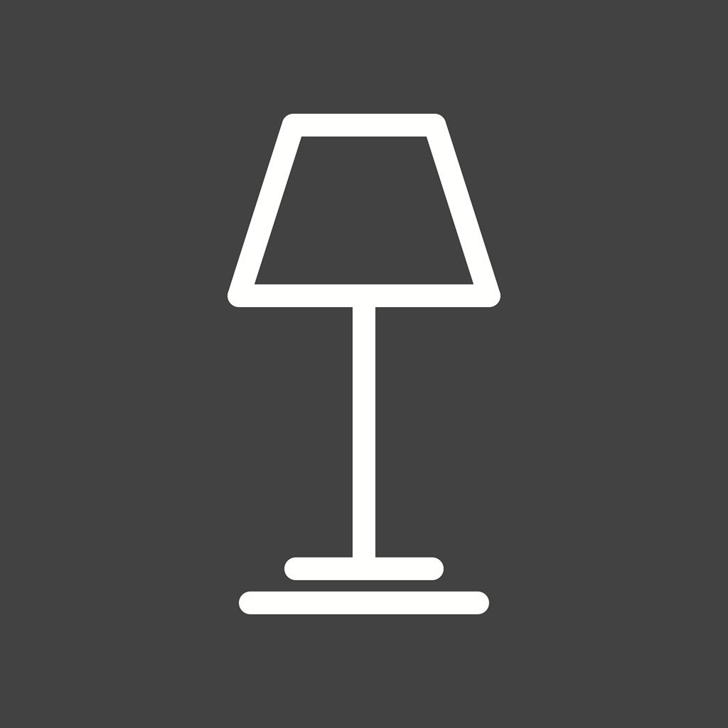 Lamp Line Inverted Icon - IconBunny