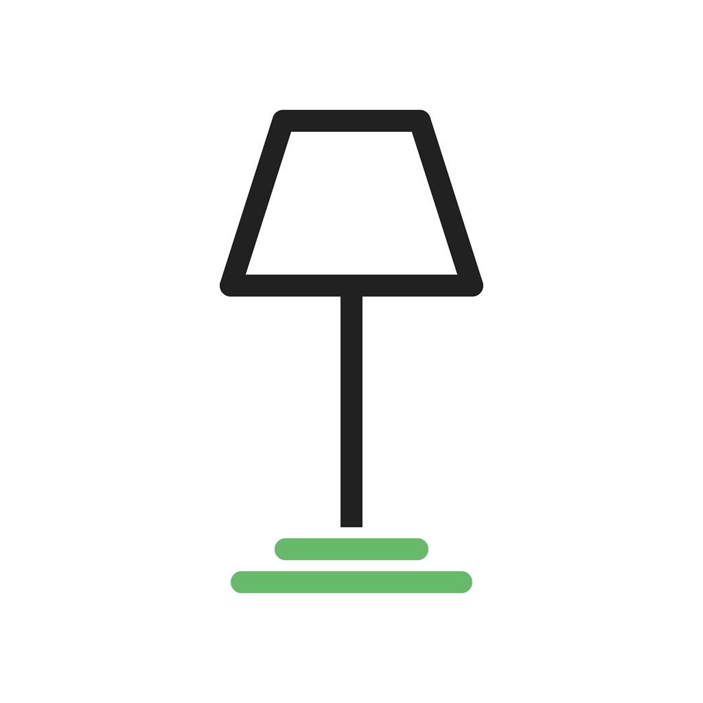 Lamp Line Green Black Icon - IconBunny
