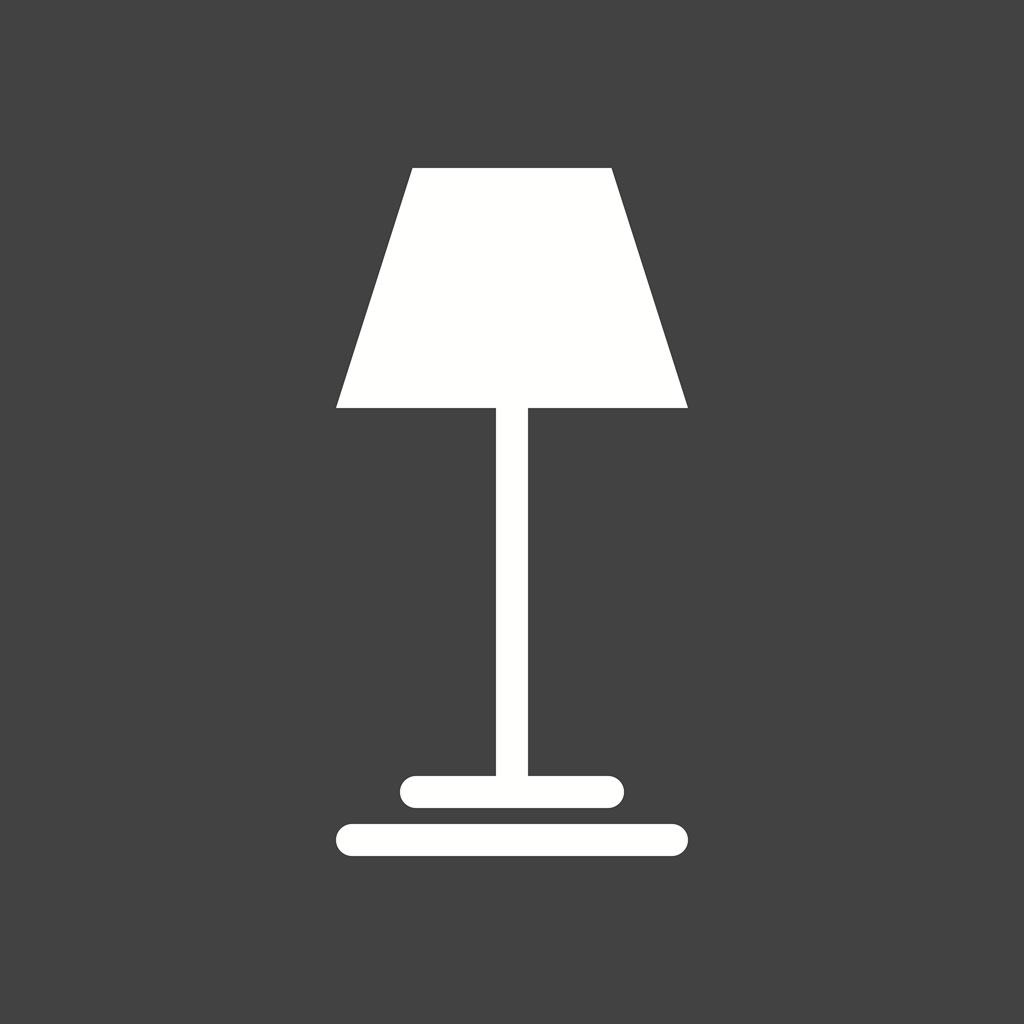Lamp Glyph Inverted Icon - IconBunny