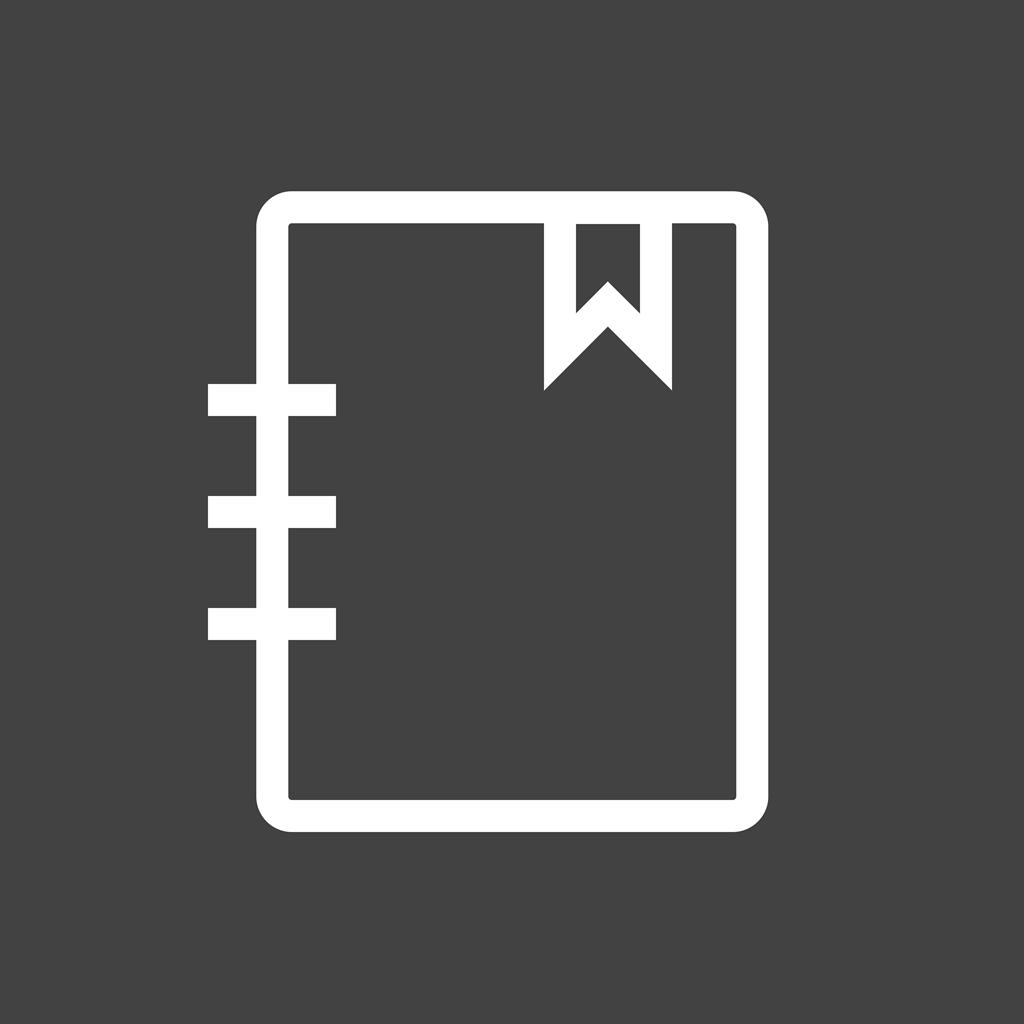 NoteBook Line Inverted Icon - IconBunny