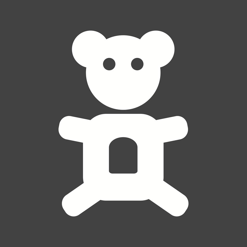 Stuffed Toy Glyph Inverted Icon - IconBunny