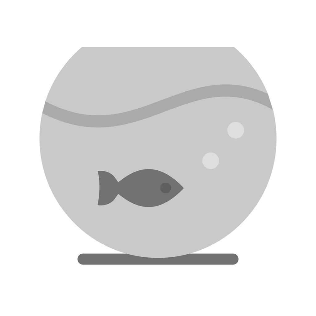 Fish Bowl Greyscale Icon - IconBunny
