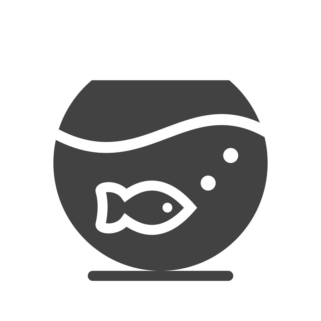 Fish Bowl Glyph Icon - IconBunny