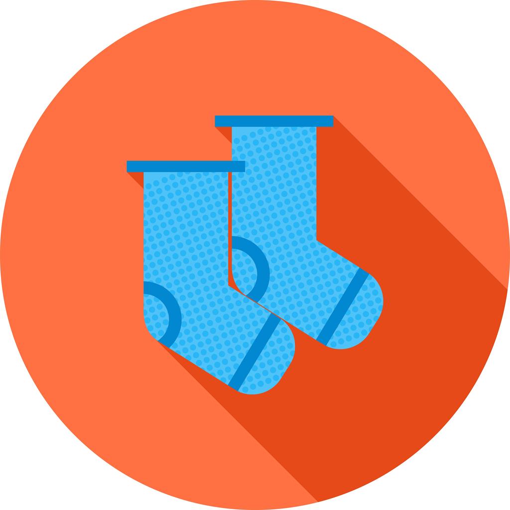 Socks Flat Shadowed Icon - IconBunny