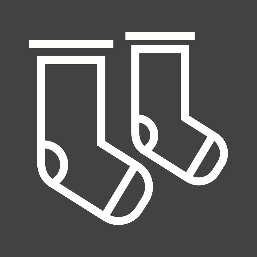 Socks Line Inverted Icon - IconBunny