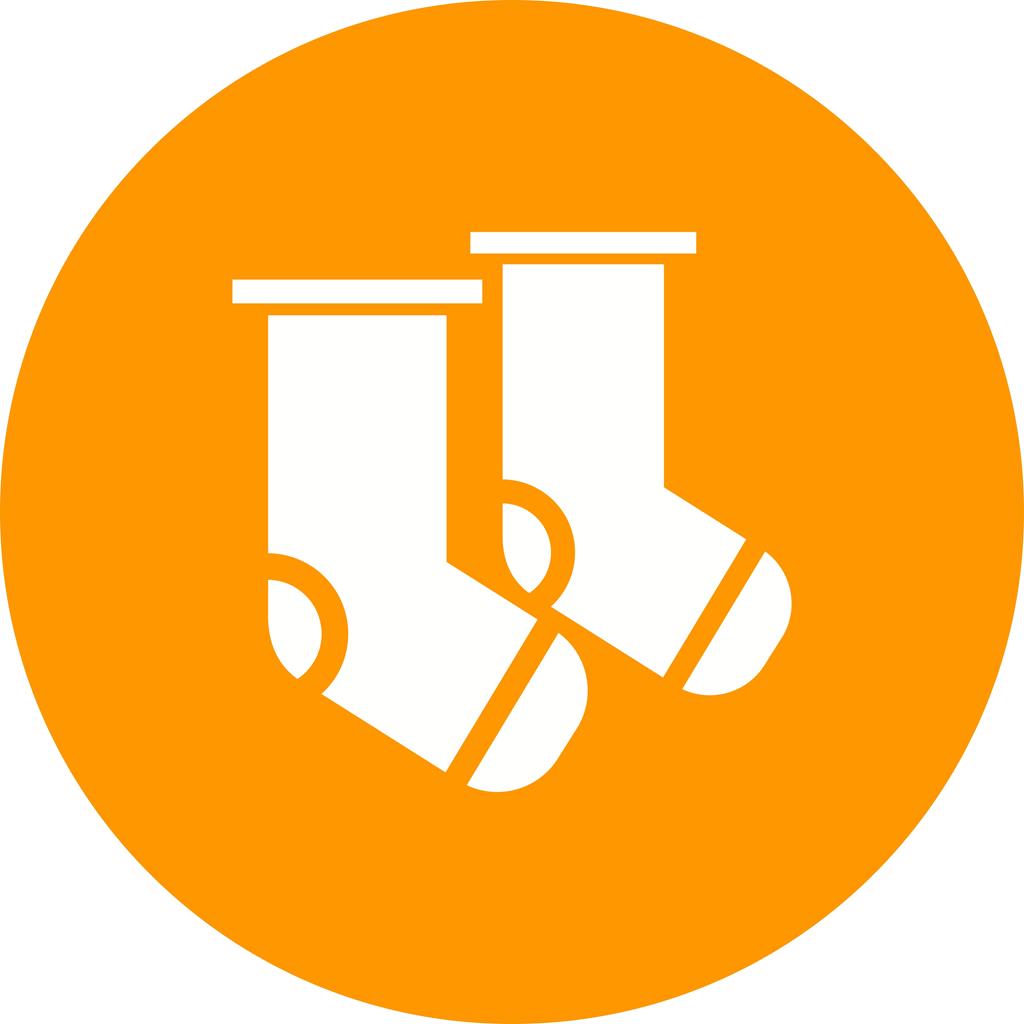 Socks Flat Round Icon - IconBunny