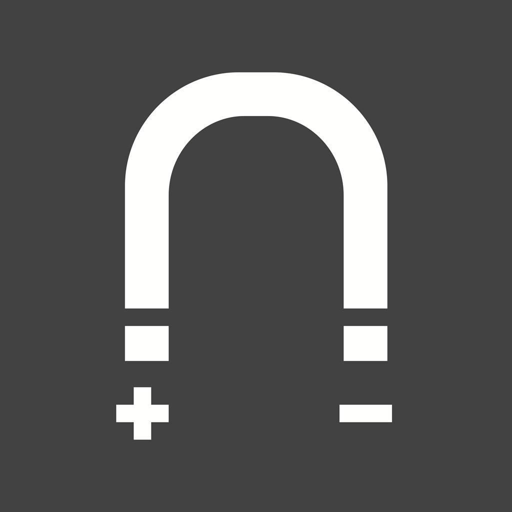 Magnet Glyph Inverted Icon - IconBunny