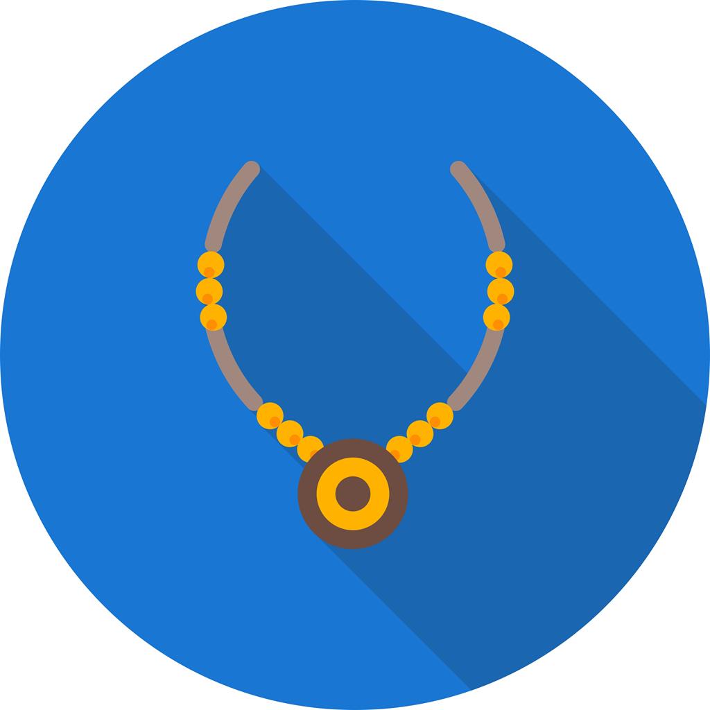 Necklace Flat Shadowed Icon - IconBunny