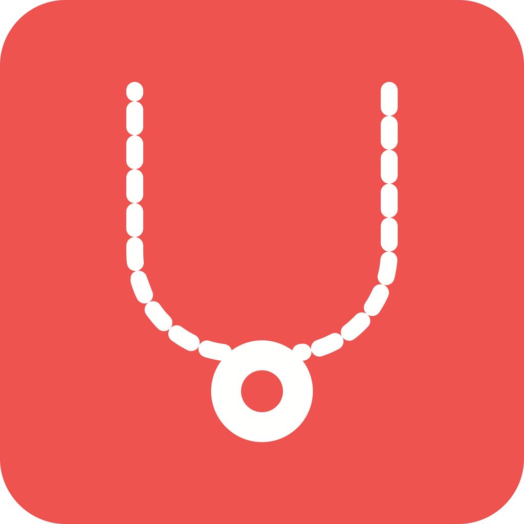 Necklace Flat Round Corner Icon - IconBunny