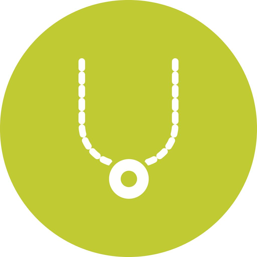 Necklace Flat Round Icon - IconBunny