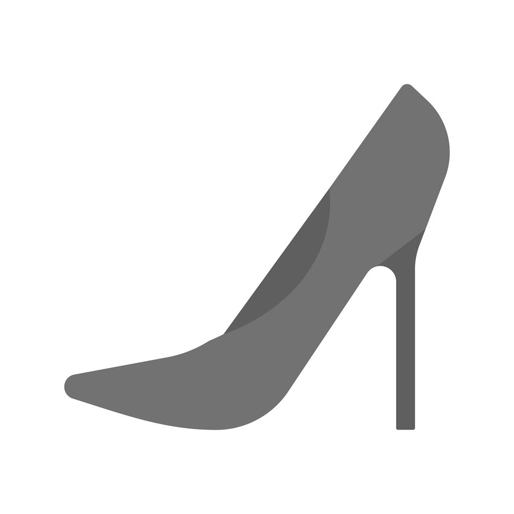 Heels Greyscale Icon - IconBunny