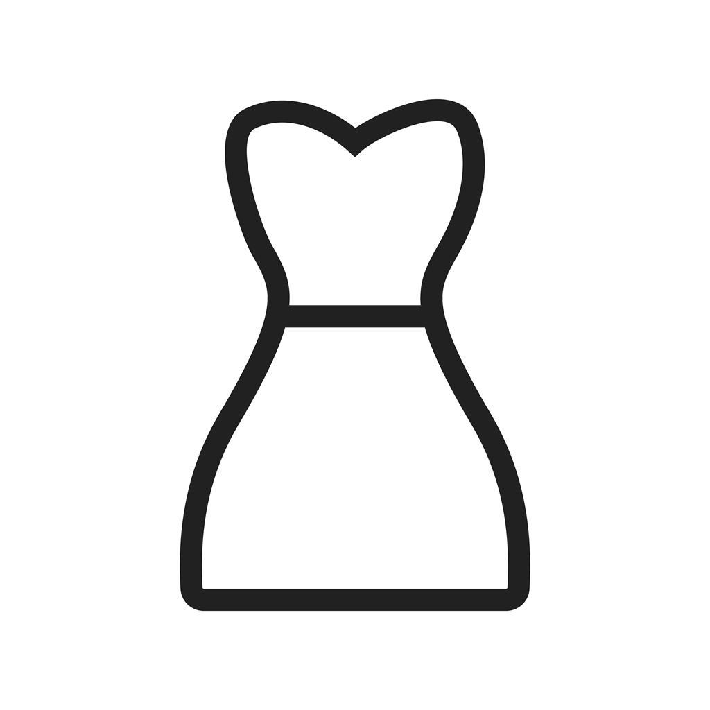 Night Dress Line Icon - IconBunny
