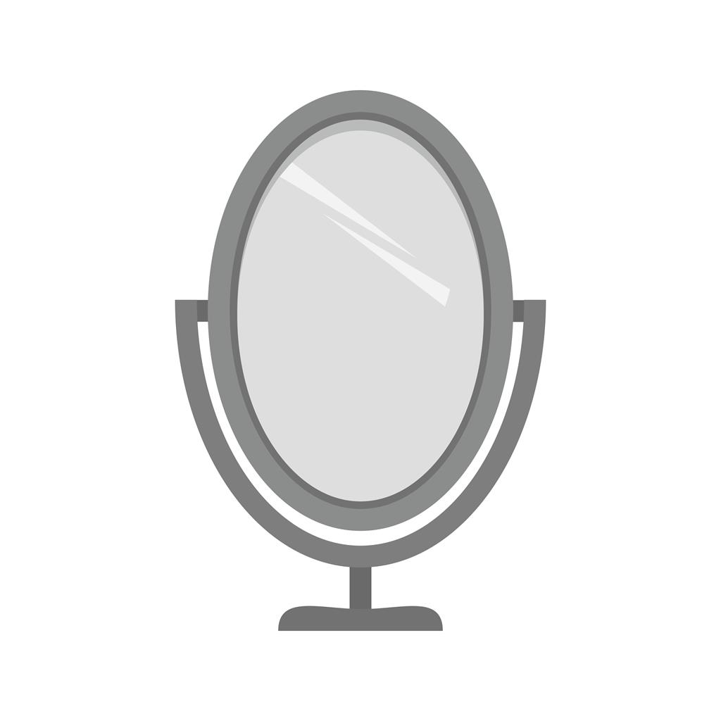 Brush and Mirror Greyscale Icon - IconBunny