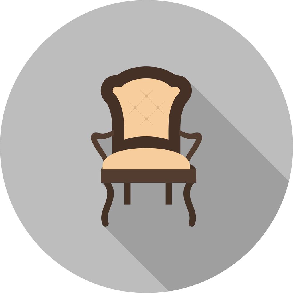 Chair Flat Shadowed Icon - IconBunny