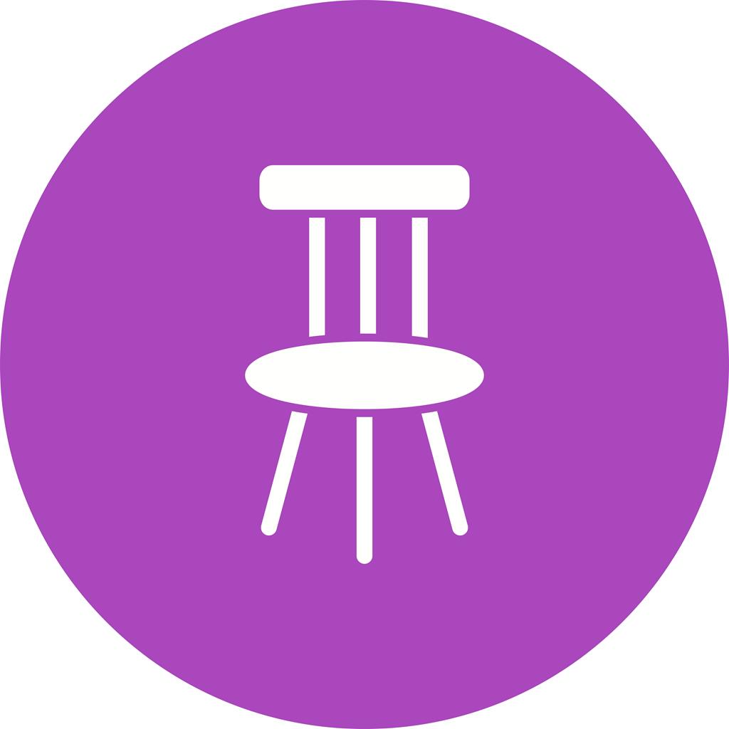 Chair Flat Round Icon - IconBunny