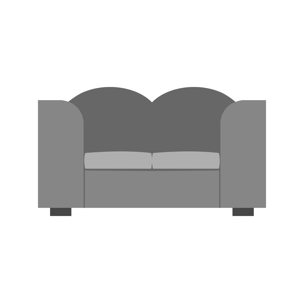 Sofa Greyscale Icon - IconBunny