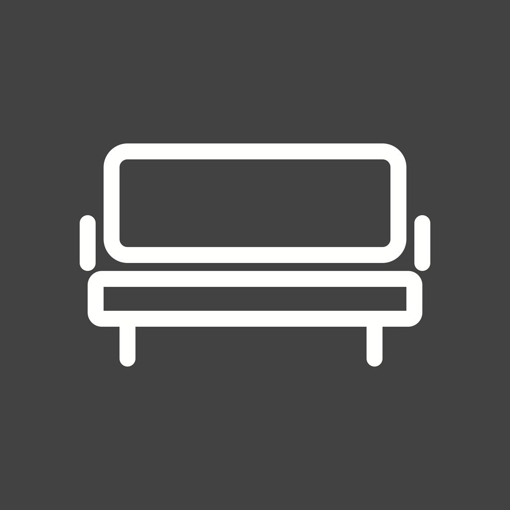 Sofa Line Inverted Icon - IconBunny