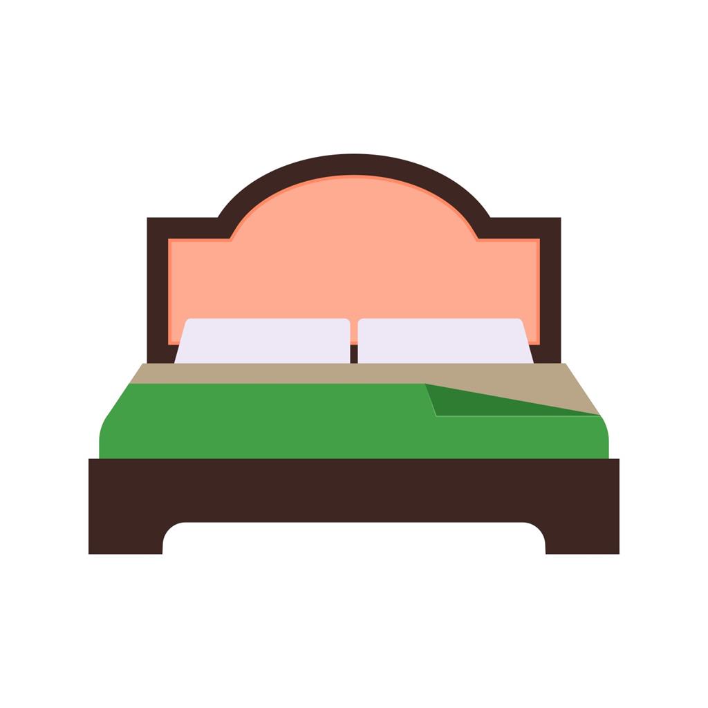 Bed Flat Multicolor Icon - IconBunny